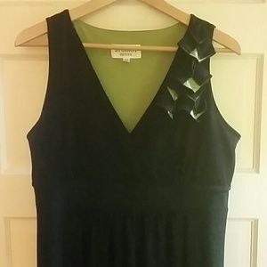 Black and Lime Maxi Dress, 16P